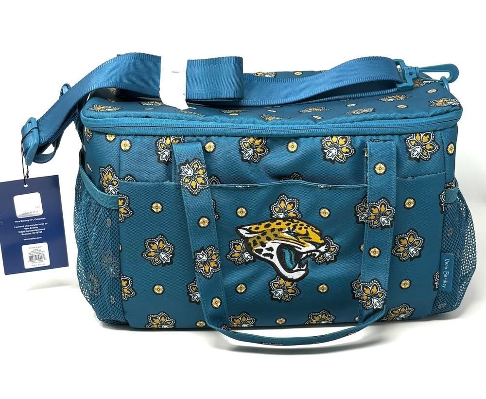 Vera Bradley Nfl Jacksonville Jaguars XL Lunch Cooler OR Holds 12 Cans With Ice